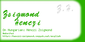 zsigmond henczi business card